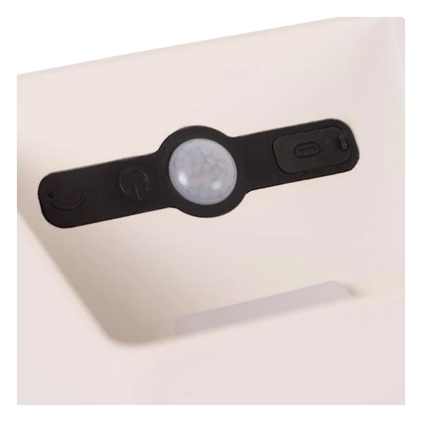 Lucide VERTIGO - Lámpara de pared Recargable Dentro/Fuera - Batería/acumulador - LED Regul. - 1x6W 2700K - IP54 - Sensor movimiento - Magnético - Blanco - detalle 3